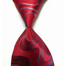 stropdas rood blauwe wave